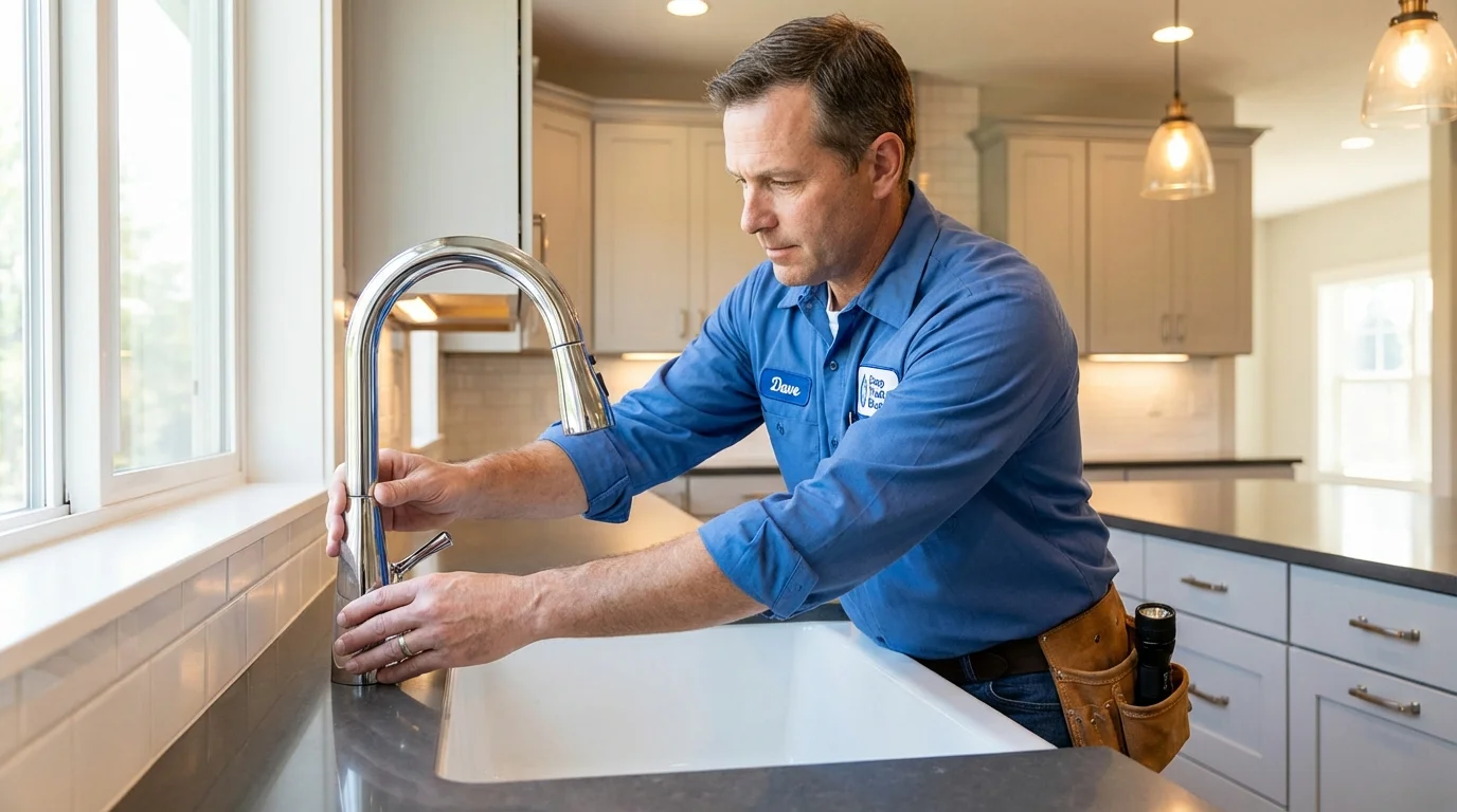 Kitchen faucet installation by Johns Plumbing LLC in Crimora